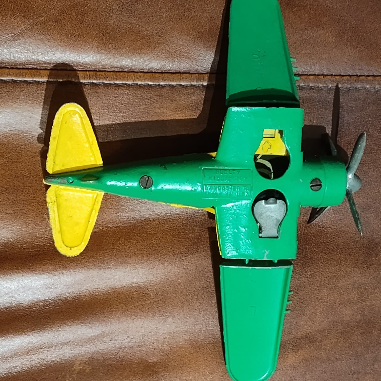 Vintage Hubley Kiddie Toy Made in USA Lancaster PA Plane Diecast Metal Toy - Thumbnail 5