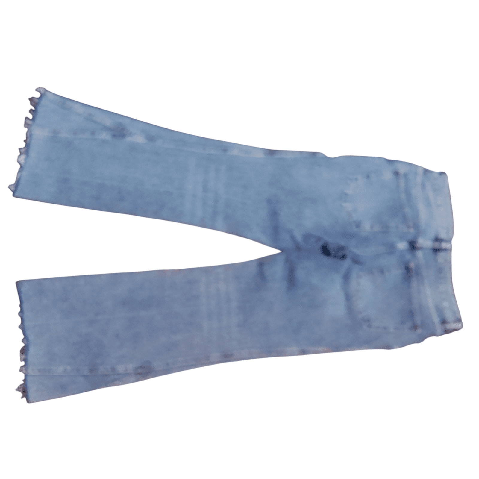 Free People FP Cropped Blue Jeans Fray Flared Out Hem Sz 28R - Thumbnail 3