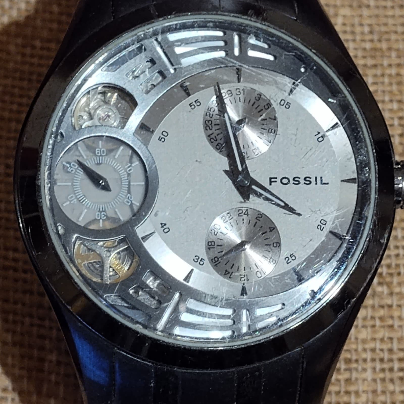 Fossil TWIST Automatic men's water resistant & Analog used wristwatch.ME-1012. - Image 1