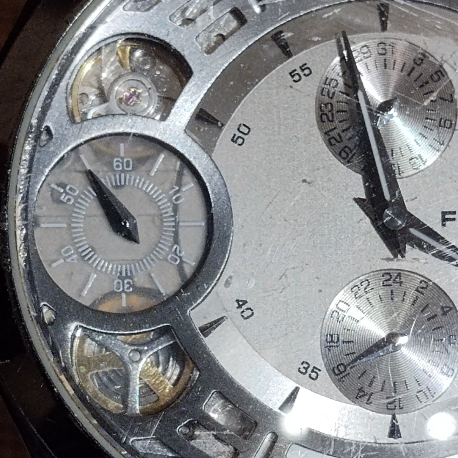 Fossil TWIST Automatic men's water resistant & Analog used wristwatch.ME-1012. - Thumbnail 3