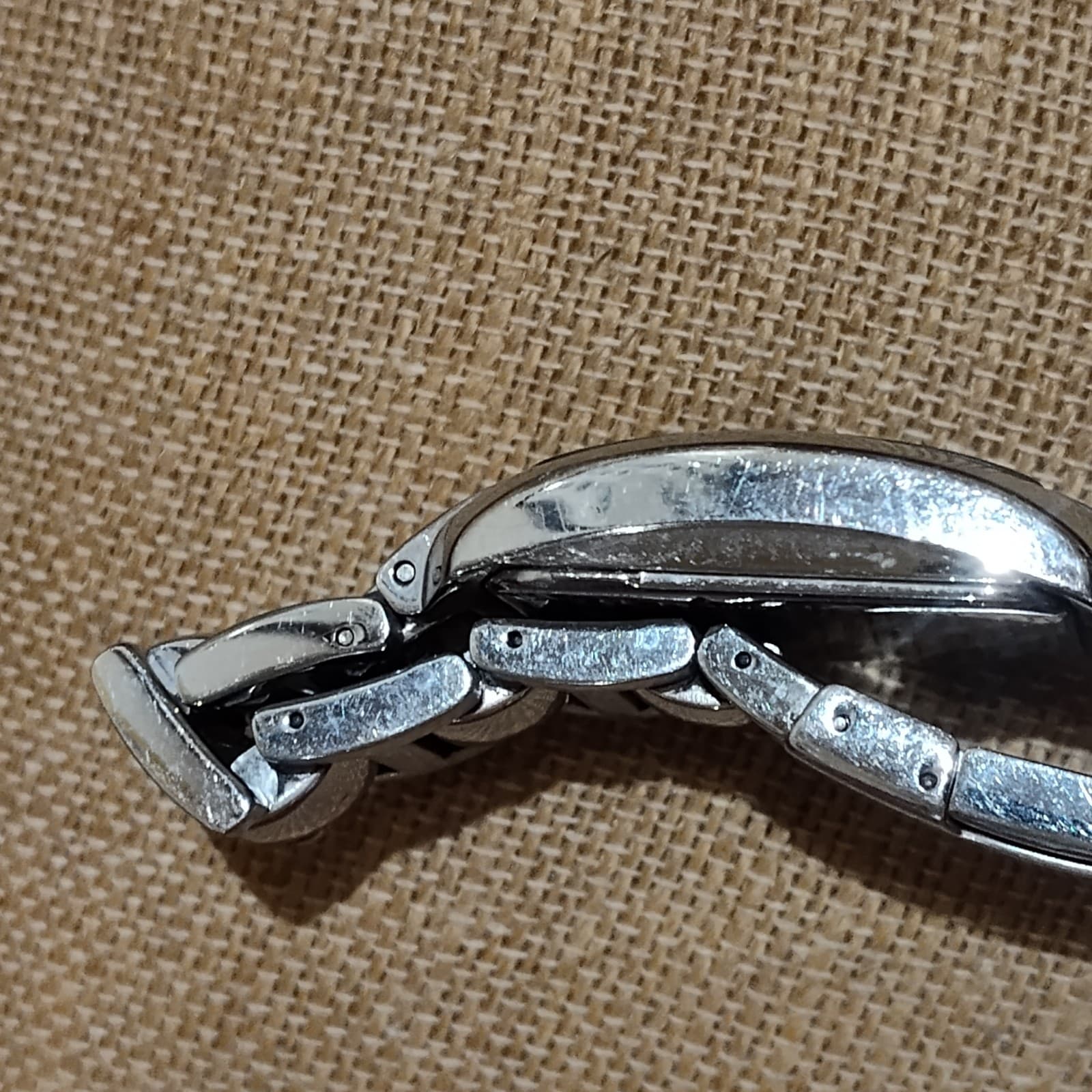 FOSSIL MEN'S STAINLESS STEEL WATER RESISTANT 5ATM BLACK DIAL RECTANGLE - Thumbnail 7