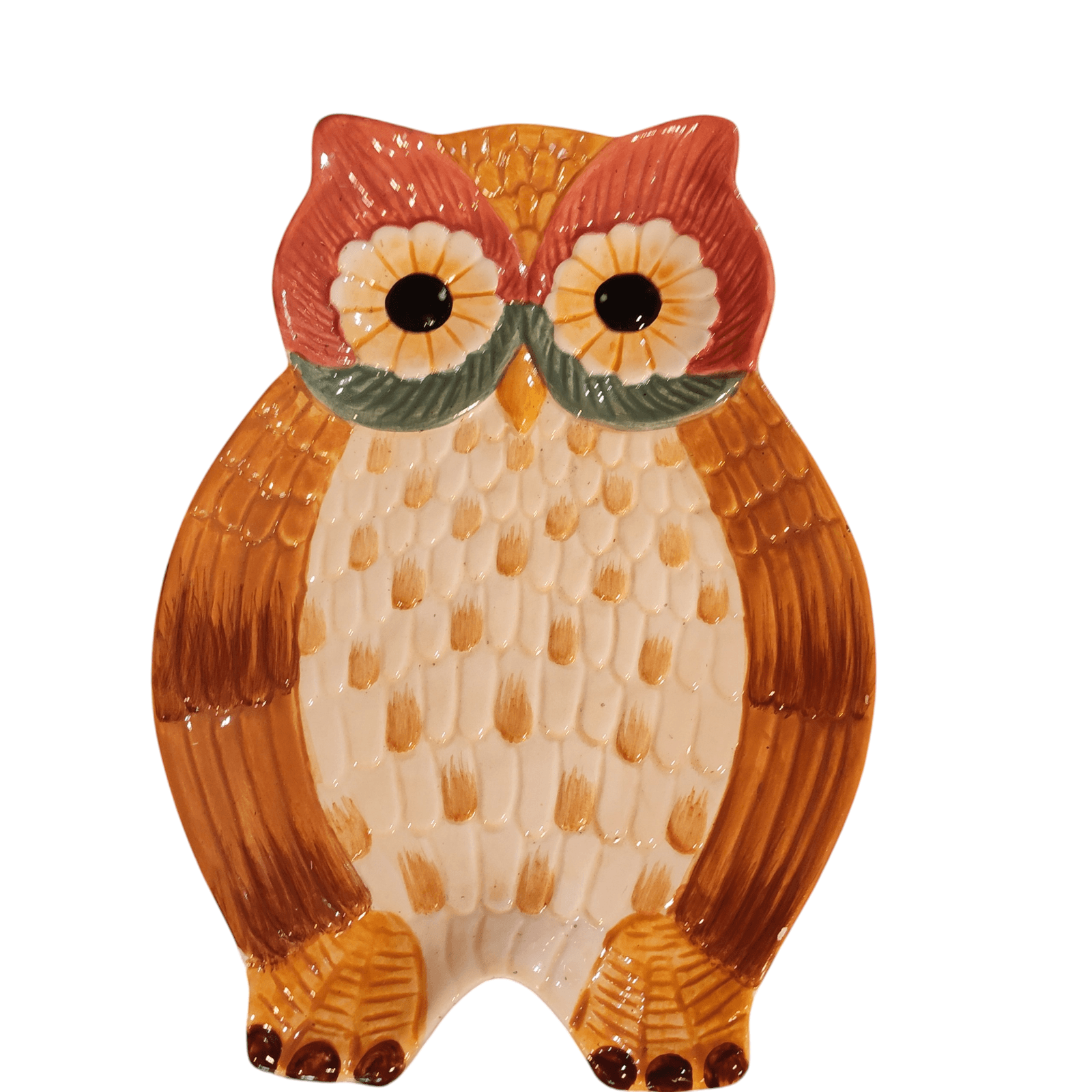 MCM Beautiful Harvest Falls bigeye owl plate - Thumbnail 3