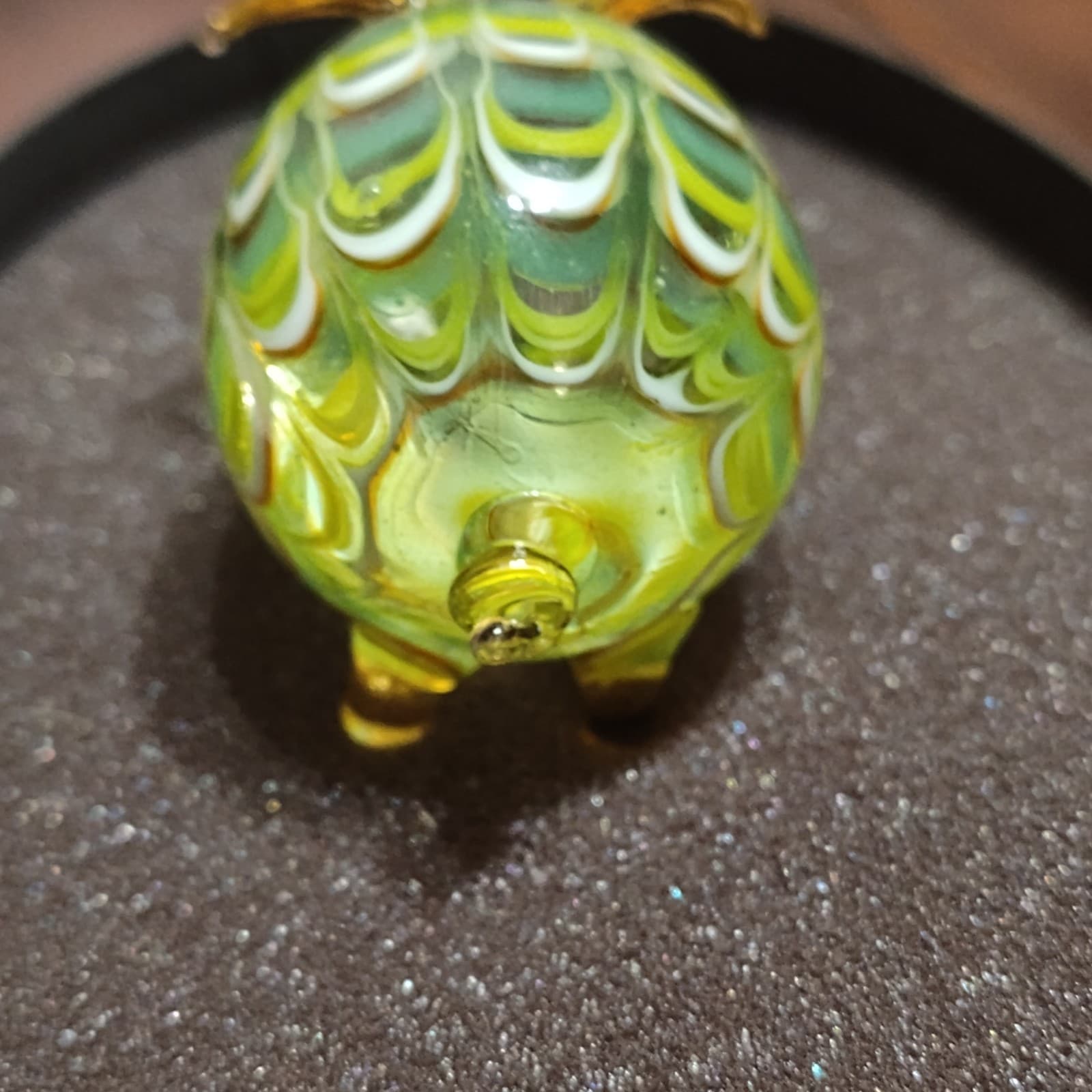 Vintage Fitz And Floyd Art Glass Menagerie Colorful Pig Collectible Figurine - Thumbnail 4