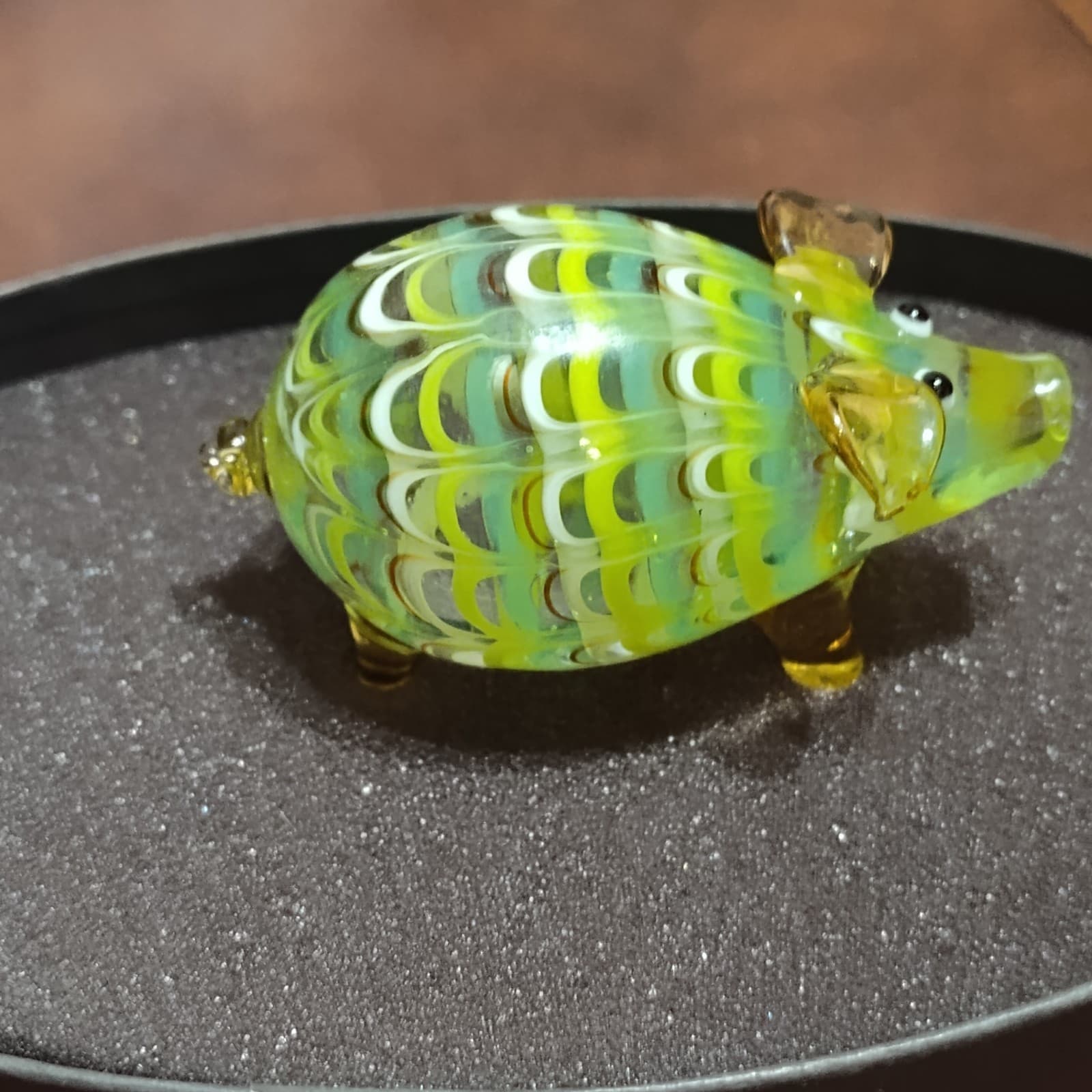 Vintage Fitz And Floyd Art Glass Menagerie Colorful Pig Collectible Figurine - Thumbnail 3