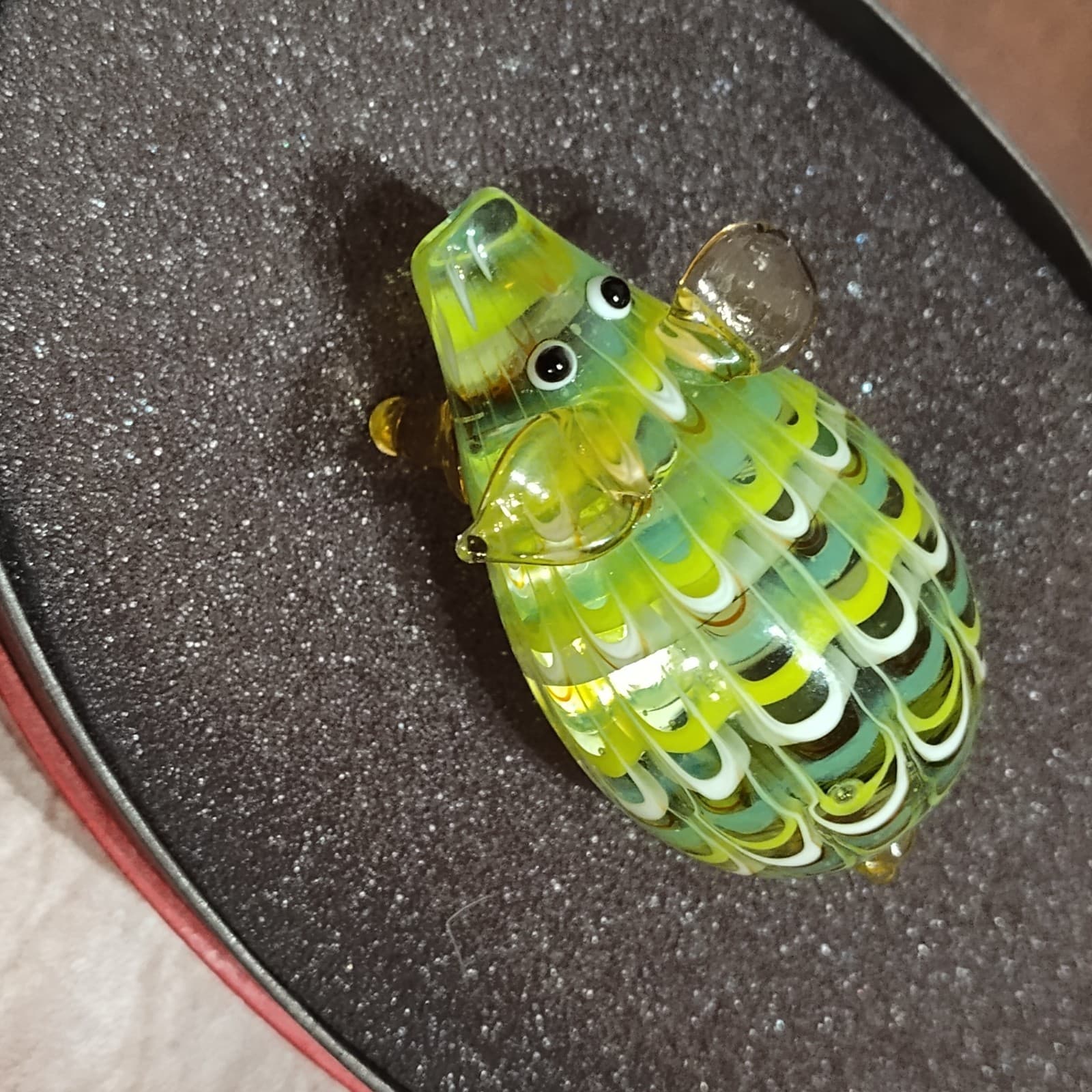 Vintage Fitz And Floyd Art Glass Menagerie Colorful Pig Collectible Figurine - Thumbnail 6