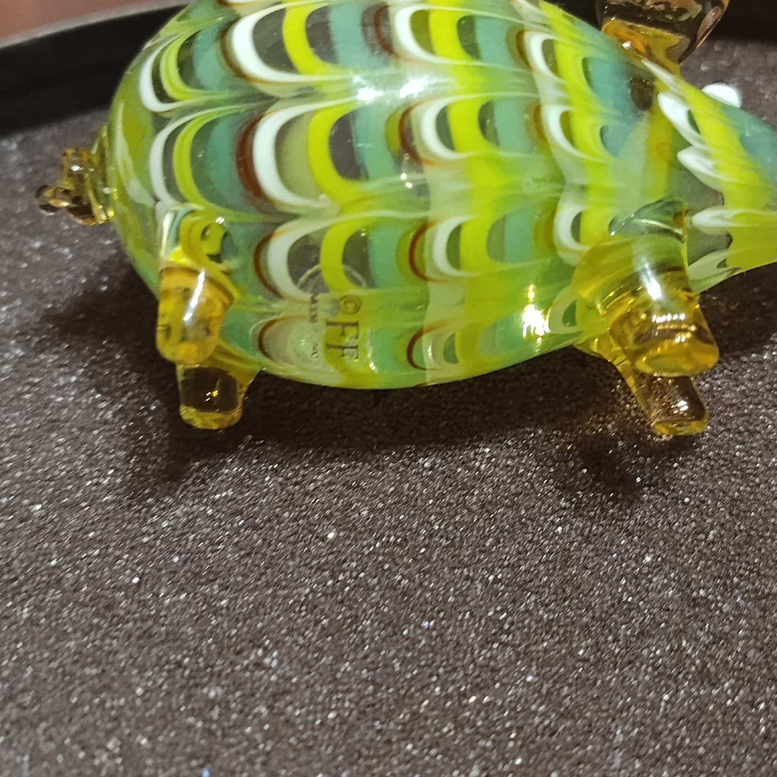 Vintage Fitz And Floyd Art Glass Menagerie Colorful Pig Collectible Figurine - Thumbnail 5