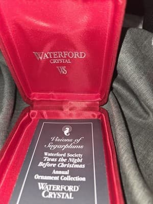 1998 Waterford Crystal 'VISION OF SUGARPLUMS' Night Before Christmas Ornament - Thumbnail 3