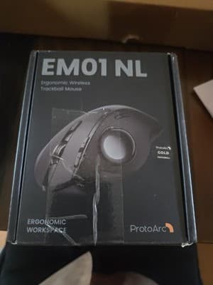 EM01 NL Ergonomic Wireless Trackball Mouse Mice ProtoArc Designed For Comfort - Image 1