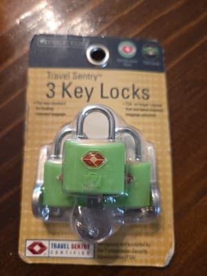Travel Sentry Key Lock Set Of 3 Locks American Tourister AM3066LR TSA Code - Image 1