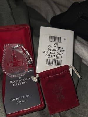 WATERFORD Crystal 12 Days Of Christmas Ornament 1991 Maids A Milking - Thumbnail 3