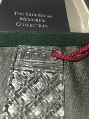 WATERFORD CHRISTMAS MEMORIES HOLIDAY CRYSTAL STOCKING ORNAMENT 1992 VINTAGE - Thumbnail 5