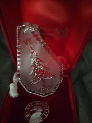 1980 WATERFORD CRYSTAL - Annual Ornament - CHRISTMAS TREE - 1980 - Image 1