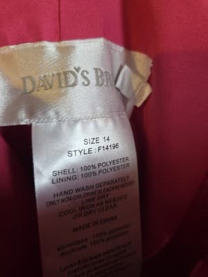 David's Bridal Long Strapless Formal Prom Dress, Wedding, Bride - Thumbnail 3
