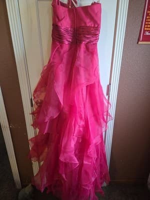 David's Bridal Long Strapless Formal Prom Dress, Wedding, Bride - Thumbnail 4