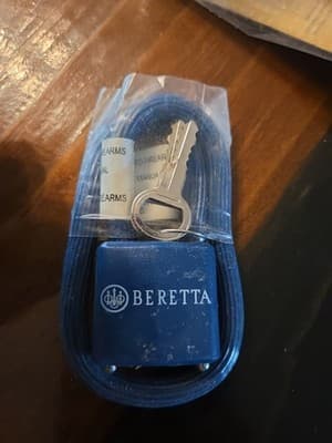 New Beretta Firearm Gun Handgun Safety Cable Lock with 2 Keys Regal SL14 - Thumbnail 2