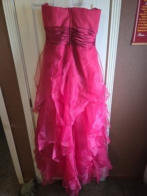 David's Bridal Long Strapless Formal Prom Dress, Wedding, Bride - Thumbnail 2