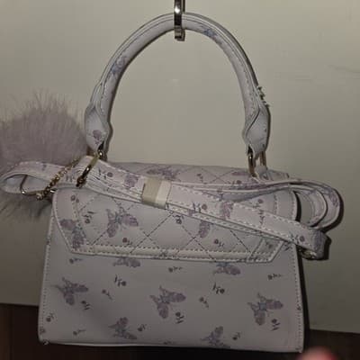 Under1Sky Butterfly Rine Stones Trapeze Flap Crossbody 9x8x3 - Thumbnail 5