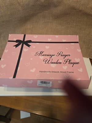 Ylovan Marriage Prayer Wooden Picture Frame 4x6 Rustic Missing T In Met - Thumbnail 2