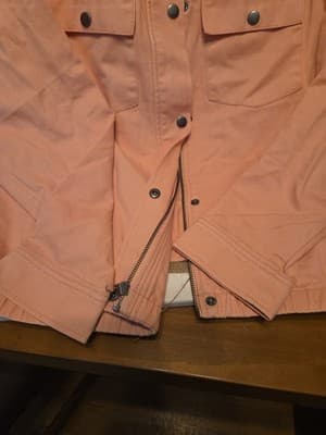 christopher & banks Petite salmon colored military style jacket size Large - Thumbnail 2