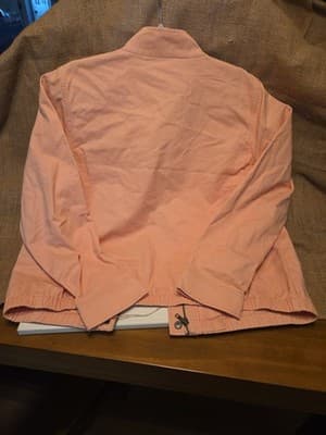 christopher & banks Petite salmon colored military style jacket size Large - Thumbnail 4