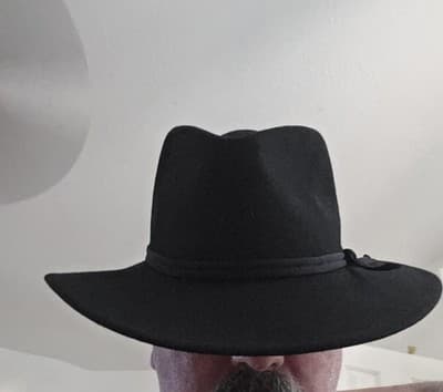 Brixton Joanna Felt Packable Hat, Color: BLACK Size Large - Thumbnail 2