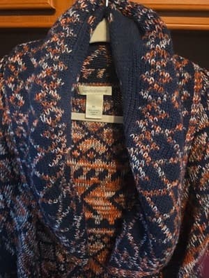 John Paul Richard L BOHO Open Peplum Circle Sweater Vest - Thumbnail 2