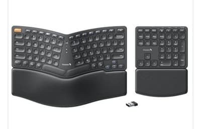 ProtoArc Wireless Ergonomic Keyboard, EK04 2.4GHz Wireless Ergo Keyboard Black - Image 1