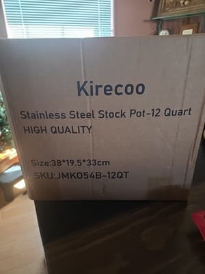 Kirecoo Stainless Steel Stock Pot - 12 Quart Heavy Duty Stock Cooking Pot wit... - Thumbnail 5