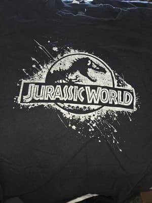 Jurassic Park Classic Retro Styled T-Shirt Black Size XL - Image 1