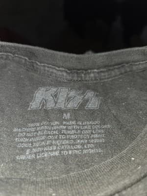 Men's KISS On Tour Classic Rock N Roll Firehouse Throwback Black T-Shirt Med - Thumbnail 4