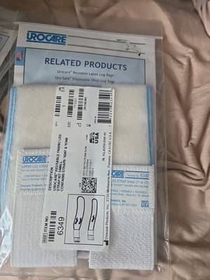 Urocare Leg Bag Strap Set Small Cotton and Foam Washable Non-Sterile 1 Pair - Image 1