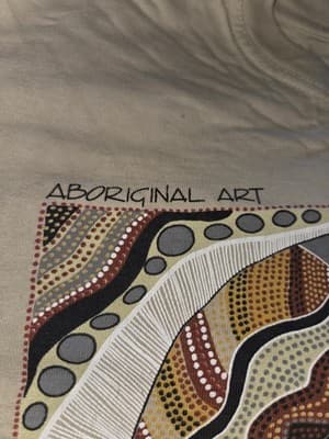 Vintage 1990s Australian Indigenous Turtle Artwork T-Shirt Size XL - Thumbnail 2