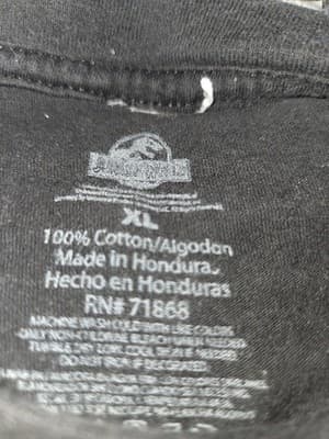 Jurassic Park Classic Retro Styled T-Shirt Black Size XL - Thumbnail 2