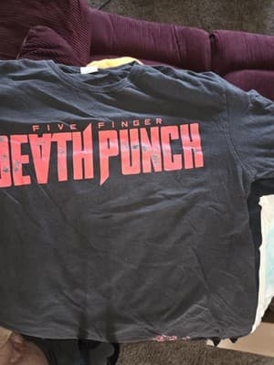 Five Finger Death Punch Black 100% Cotton T-Shirt Men's Large Alstyle - Thumbnail 4