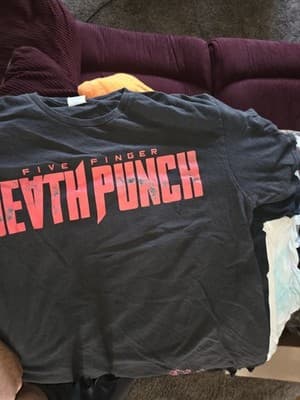 Five Finger Death Punch Black 100% Cotton T-Shirt Men's Large Alstyle - Thumbnail 2