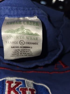 University of Kansas KU Jayhawks Mens XL Blue Bear Creek Sports Wear - Thumbnail 3