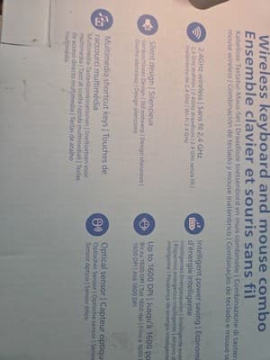 PHILIPS Wireless Keyboard and Mouse Combo-Ergonomic Keyboard and Mouse Wireless - Thumbnail 4