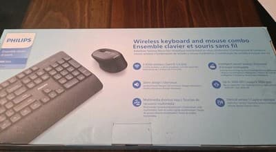 PHILIPS Wireless Keyboard and Mouse Combo-Ergonomic Keyboard and Mouse Wireless - Thumbnail 3