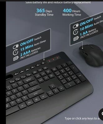 KC213 Wireless Keyboard and Mouse 2.4GHz w/ Palm Rest & Phone Holder Wind Red - Thumbnail 7