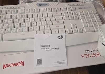 Redragon Gaming Essentials Keyboard/Mouse S101w 2 In 1 Set White - Thumbnail 6