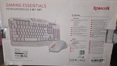 Redragon Gaming Essentials Keyboard/Mouse S101w 2 In 1 Set White - Thumbnail 2