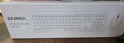 Seenda WGJP-031B Wireless Keyboard and Mouse Combo - Sliver/White SK38 - Thumbnail 3