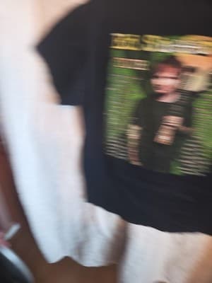 Ed Sheeran 2015 Tour T-Shirt Black Green Concert Tee Size Medium Music Merch - Thumbnail 3