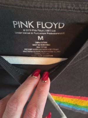 Men's Size M Pink Floyd Dark Side of The Moon Tshirt Thin Material Black - Thumbnail 2