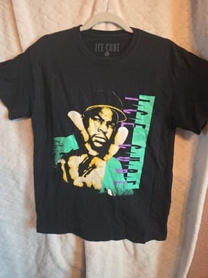 Ice Cube Rap T-Shirt Men’s Size-M Black Hip-Hop Tee - Image 1