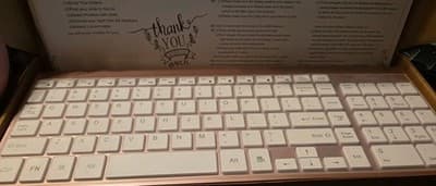Fenifox Wireless Keyboard And Mouse Set Pink & Rose Gold, NIB - Thumbnail 3