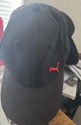 PUMA Black/Black Fitted Hat Size Small/Medium One Size - Image 1