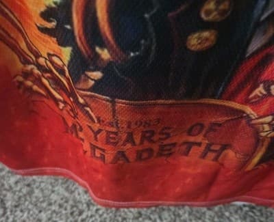 New Megadeath 35 Years of Megadeath T-Shirt Size 100% Polyester XL - Thumbnail 4