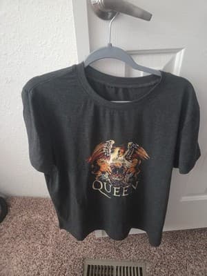 Queen Band Merch T-Shirt Gray Crest Logo Large (not vintage) LARGE - Thumbnail 2