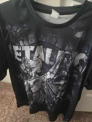 METALLICA And Justice For All Polyester T-Shirt 2XL All Over Print Double Sided - Image 1